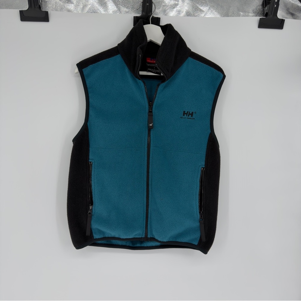Helly Hansen Teal & Black Fleece Full Zip Vest Small